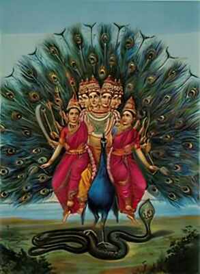 Raja Ravi Varma photo A4 sri shanmukaha subramania swami