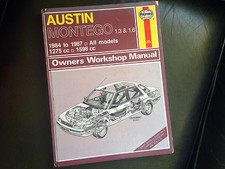 AUSTIN MONTEGO 1300 & 1600cc 1984-87' Classic Haynes Workshop Manual