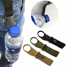 Tactical Nylon Webbing Strap Holder Water Bottle Holder Clip for Backpack Belt