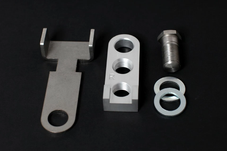 Adapter + Kurbelverkürzer Rechte Seite aus Aluminium für breite Kurbeln