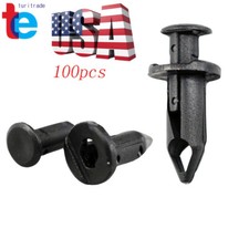 100x Car 8mm Dia Hole Plastic Rivets Fastener Us Fender Bumper Push Pin Clips