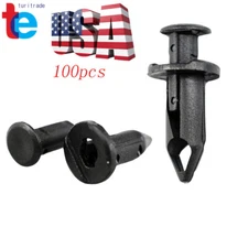 100x Car 8mm Dia Hole Plastic Rivets Fastener Auto Fender Bumper Push Pin Clips
