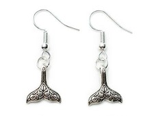 Whale Fin Earrings Miniblings Pendant Dolphin Ocean Fish Decorated