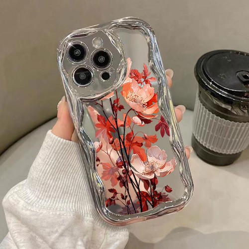 For iPhone 15 14 13 Pro Max 12 11 Shockproof Wave Flower TPU Phone Case Cover - Picture 5 of 19