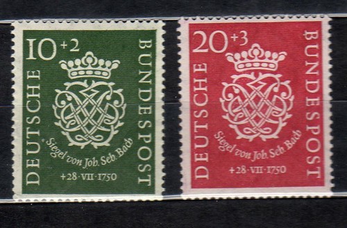 federal germany 1950 bach no.7/8 integral rubber