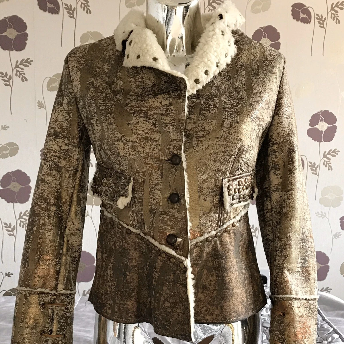 Ross Disera Western Rodeo Themed Jacket Made In Italy Size S Womens