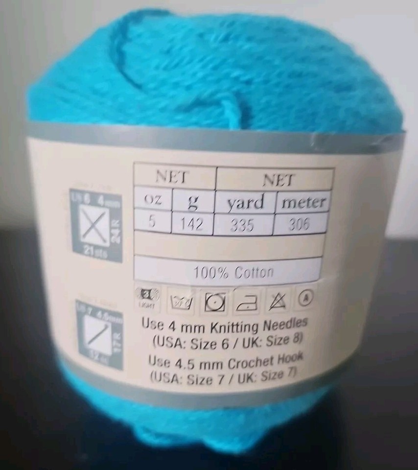 New Yarn Bee Sugarwheel 100 Cotton Solids JUST TURQUOISE 18 335 yds