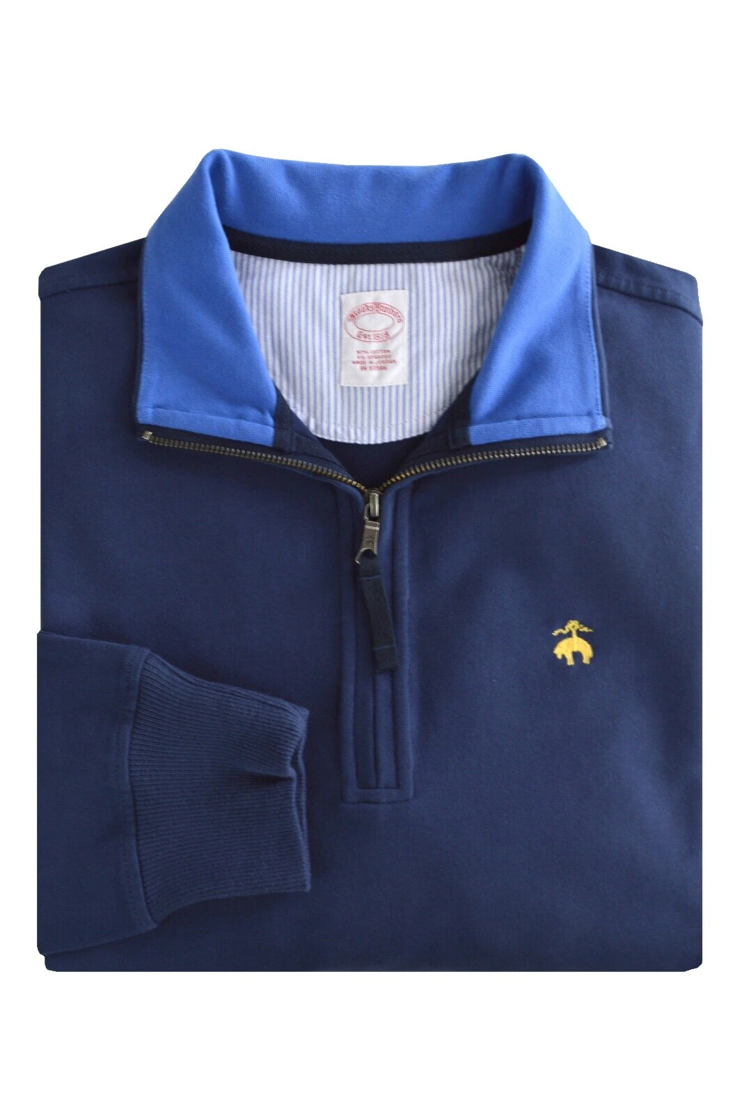 Brooks Brothers Men's Cotton 1/2 Zip Features