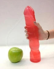 Huge Anal Dildo Girth Large Wide Thick Plug Caramel Realistic Giant Cock XXL