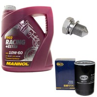 MotoröL ÖLfilter SM111 10W60 4Liter + ÖLablassschraube FüR Audi A3 Seat VW Skoda