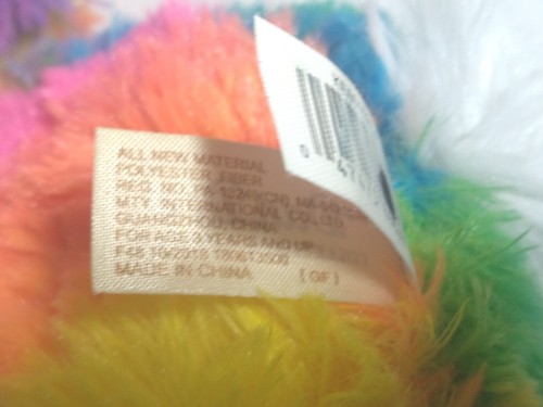 Easter Bunny Rabbit Plush Dan Dee Collectors Choice Rainbow Tie Dye 8" Stuffed - Picture 5 of 8