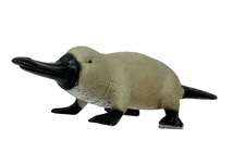 ANKYO Platypus 7" Toy Figure Hard Plastic Gray Black Pretend Play Educational