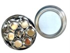 Stainless Steel Spice Box Eco Recyclable Container Round Lid Asian Indian NOS