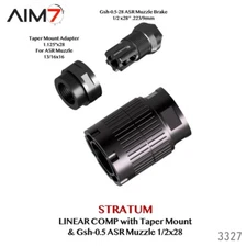 Aim7 Stratum Linear Comp with Taper ASR Mount & Gsh-0.5 Muzzle Brake 1/2×28