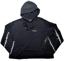 BEBE SPORT Women Size Medium Black Tie Dye Cropped Hoodie NEW