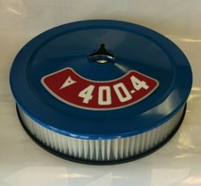 Pontiac Blue Air Cleaner White Filter 14x3 Pontiac 400 Decal New