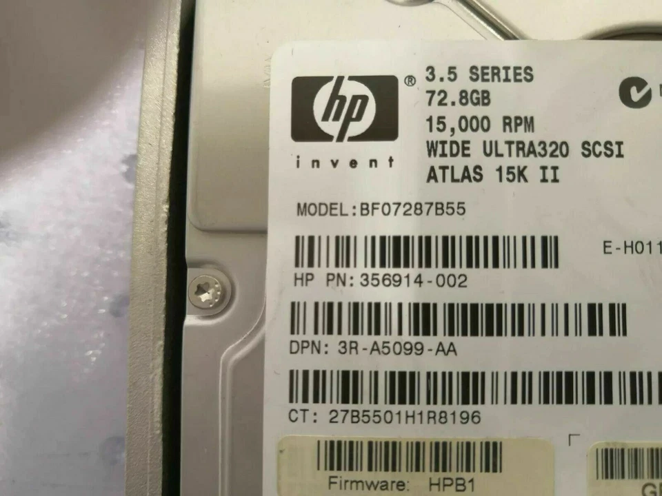 + 356914-002 HP 73GB 15KRPM Ultra 320 SCSI 3.5" 8MB Cache Hot Swap Hard Drive @ - Image 2 of 3