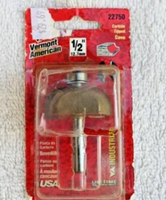Vermont American 22750 Carbide Tipped 1/2" Cove with 1/4" shank