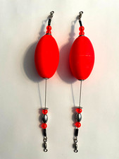 2 Bayou Slammer Rattle Rig Popping Corks, Redfish, Sheephead 1/4 oz. wt Flo. Red