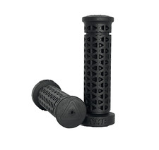 AME FIRM Zone Flangeless BMX MTB Bicycle Grips - Made in USA - BLACK (FIRM)
