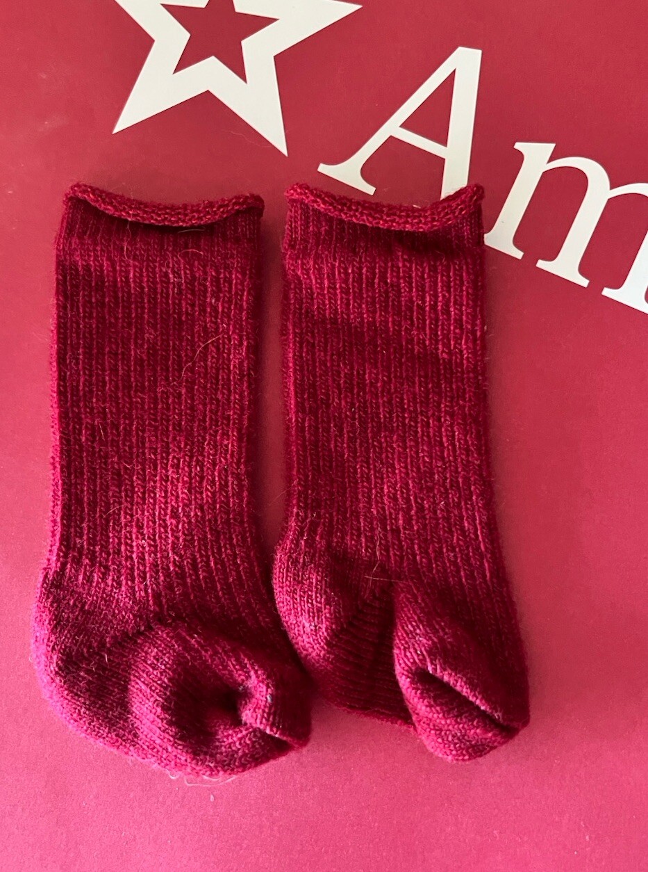 SAOLA American Girl 18" bambola Josefina scarpe marrone rosso scuro solo calze