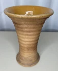 VINTAGE  9"  Vase RED WING ART POTTERY 1930's Antique Ribbed Flared Art Deco