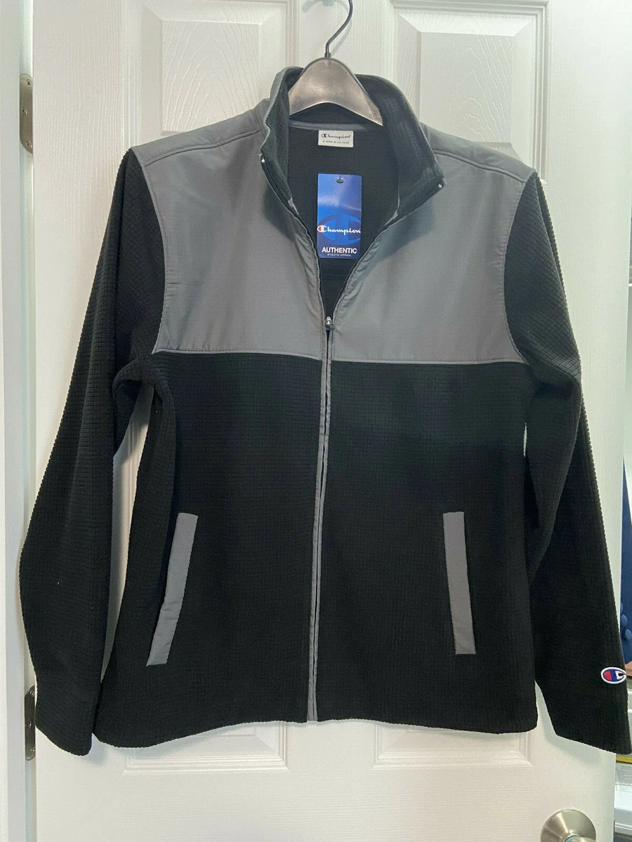 BNWT CHAMPION MEN S PERFORMANCE JACKET BLACK GRAY US SIZE SMALL