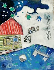 MARC CHAGALL Art Poster or Rolled Canvas Print "LA FUITE"