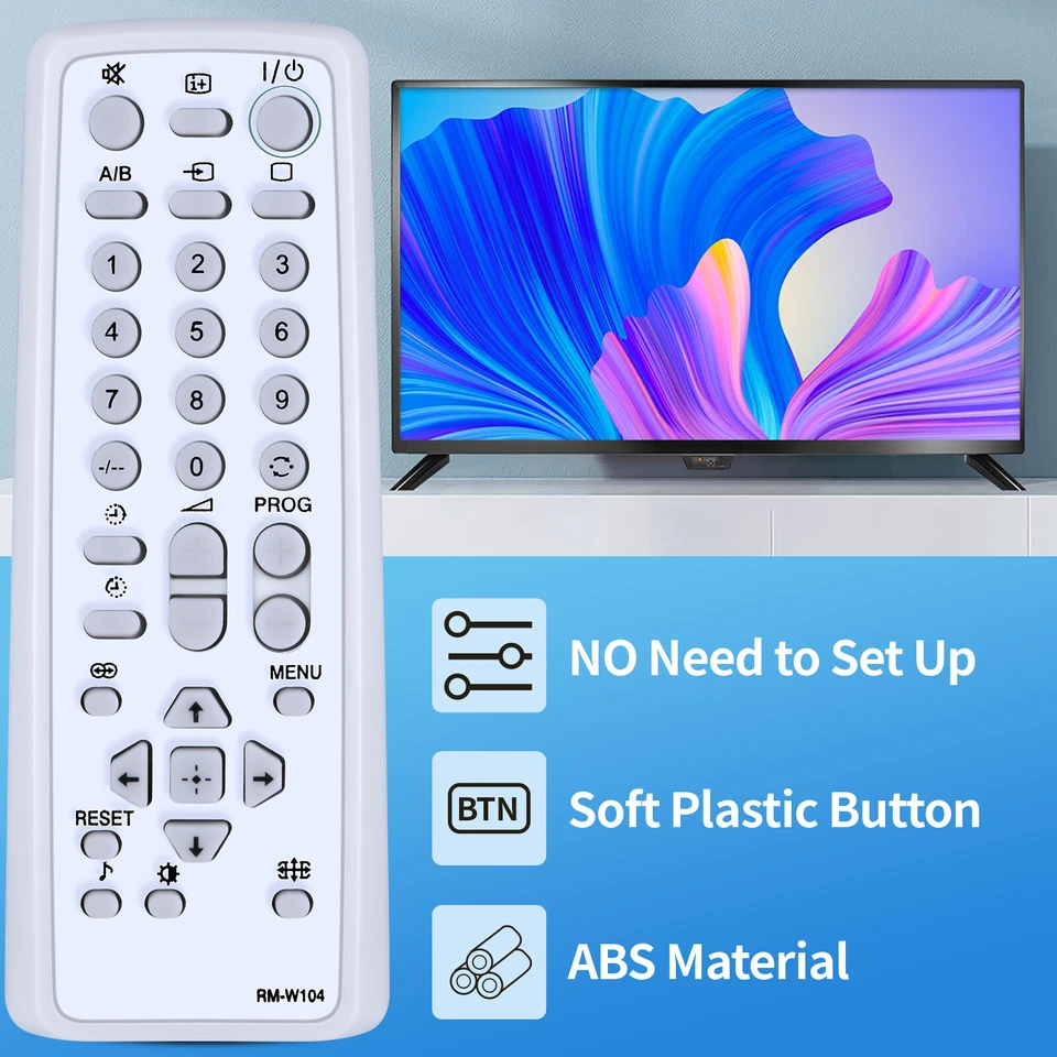 New RM-W104 Remote Control For Sony FD Trinitron WEGA TV KV-XR29M83 KV-XR34M50 - Image 3 of 4