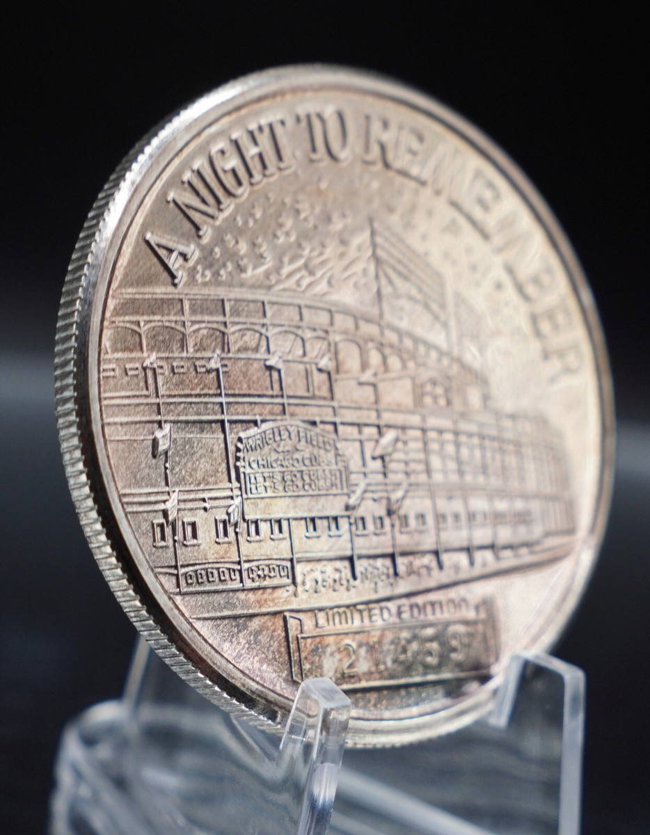 8-8-88 Cubs Wrigley Field Chicago IL Phillies 1oz 999 FINE Silver