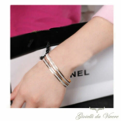 Bracciali di bigiotteria elastici in argento