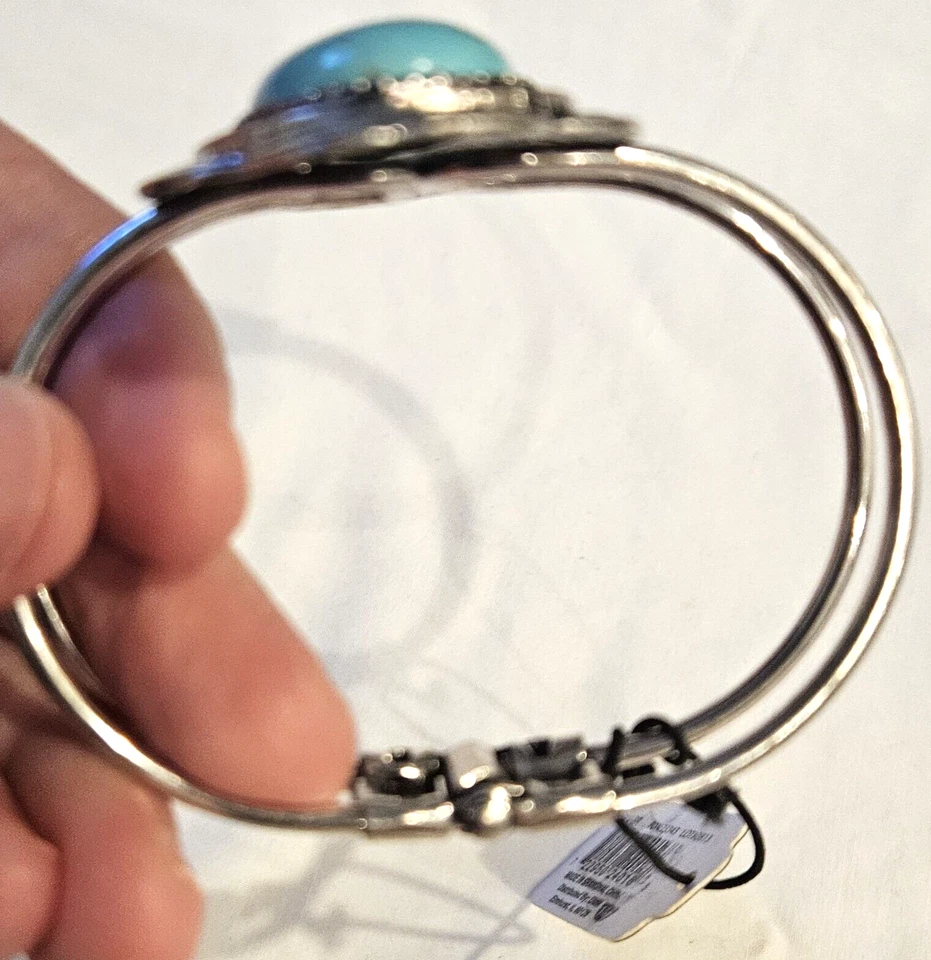 ¡NUEVO! Pulsera SILVERADO Southwestern Howlite Tono Plata Joyería 6.5"L Foto 3 de 4