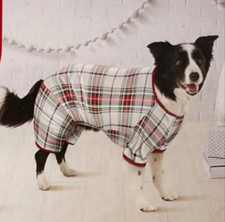Pet Pajamas by Wondershop Red White Plaid Fits Up to 10 s New