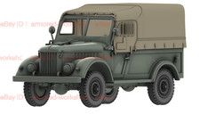 3D Printed 1/72 Soviet GAZ-69 off-road vehicle Unpainted//
