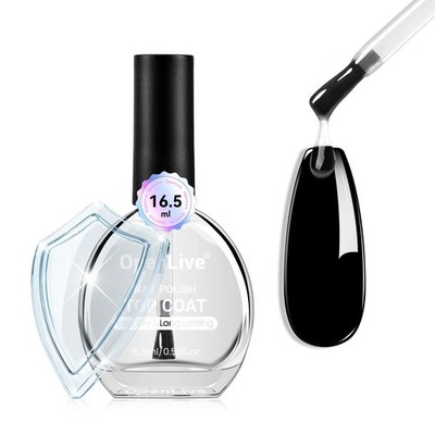 Quick Dry High Glloss Top Coat Clear Nail Polish 16.5ml Long Wearing Shine