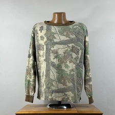 Vintage Spartan Camo Shirt Realtree Pattern Size L/XL *Few Small Holes See Pics