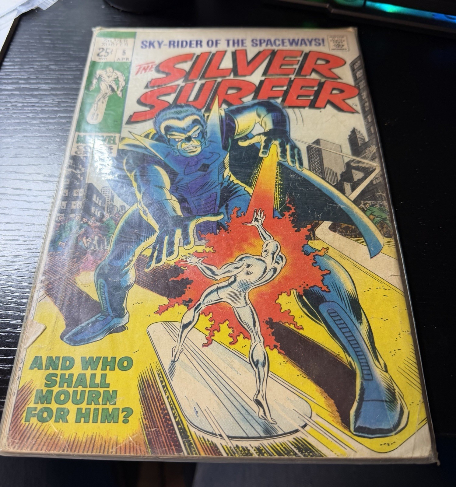 Silver Surfer #5 GD/2.5 Marvel Comics 1969 1at Al Harper (Later Ghost Light) 🔑