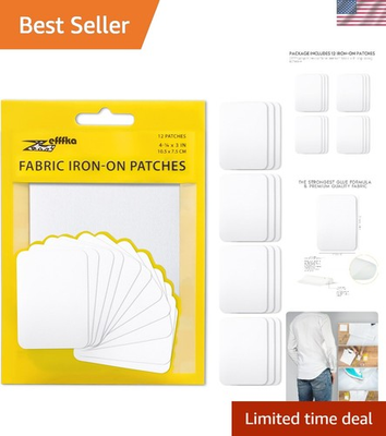 #ad Versatile 3x4.25 Inch Iron On Patches Strongest Adhesive Fabric Fix Kit $16.19