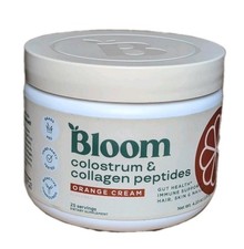 Bloom Colostrum  Collagen Peptides Orange Cream Gut Health 4.23 Oz