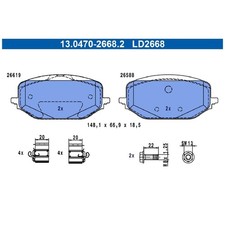 Satz Bremsbeläge Bremsklötze vorne für Opel Grandland-Grandland X A18 | 24367