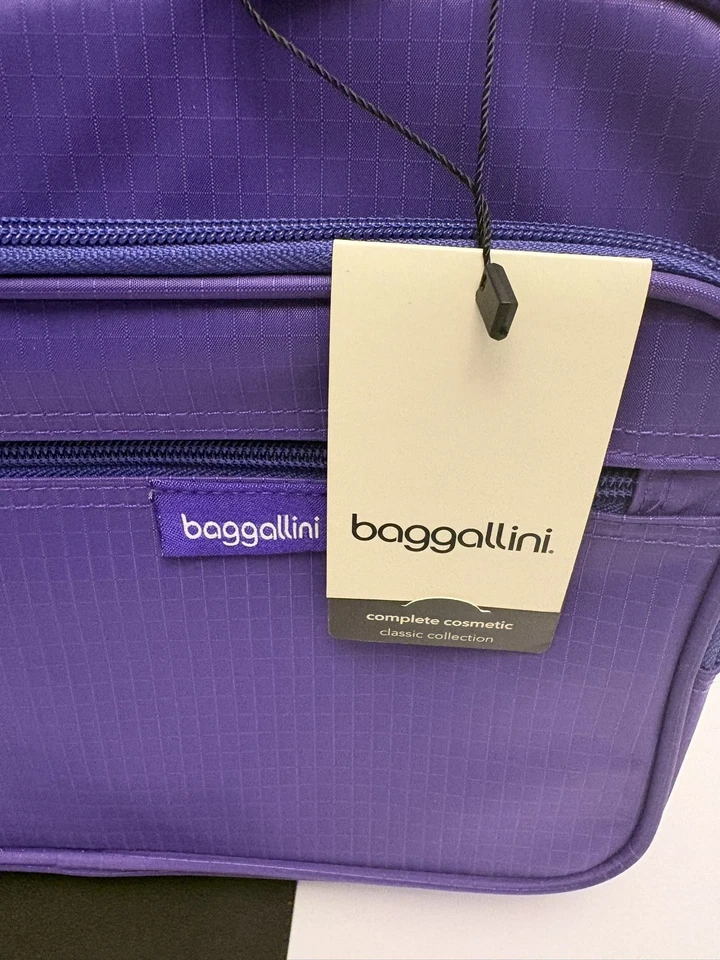 New Baggallini Travel Toiletry Kit Make-up Cosmetic Bag Purple Large - Image 3 of 4