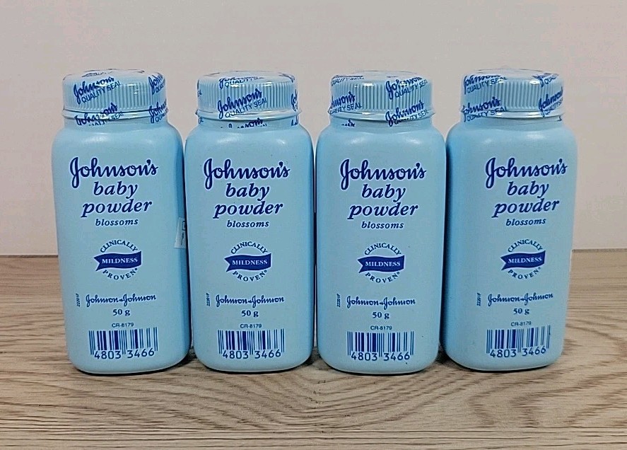 Johnson's Baby Powder Blue Blossoms 50g Johnson & Johnson Talc Powder Lot of 4