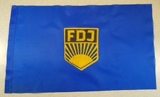 Vintage FDJ Flag Free German Youth GDR Flag 11 1/2" X 19"
