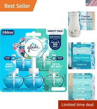 Coastal Luxury PlugIns Refills - Aqua Waves & Sky Salt Essential Oils, 5 Count