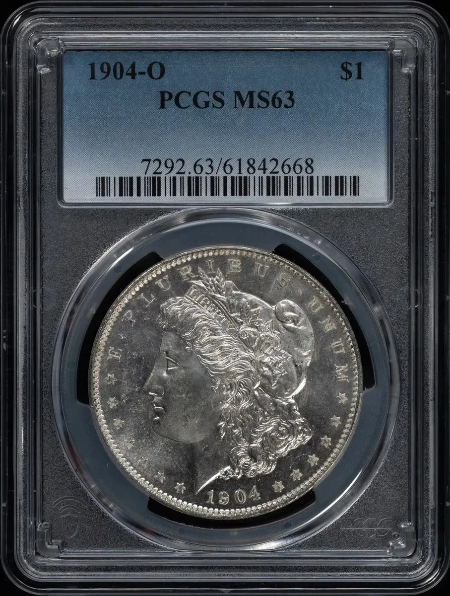 1904年 MORGAN SILVER DOLLAR アメリカPCGS MS63 Business MS 63 Graded 1904 Year Morgan US Dollars (1878-1921) for