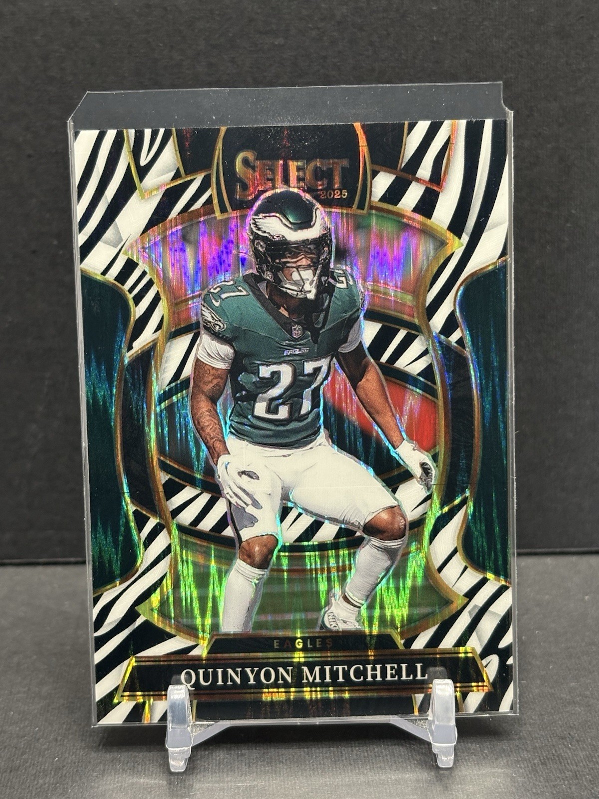 2025 Panini Select - Concourse Quinyon Mitchell #92 Zebra Shock Prizm (RC)