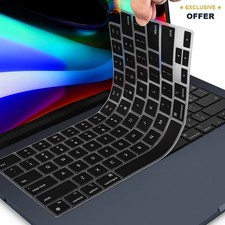 Keyboard Cover for MacBook Air 13" 15" M2 M3 M4 2022-2025 US Protector Black