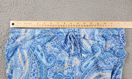 Lauren Ralph Lauren Pajama Set Womens L Blue Floral Black Label Crop Pants PJ - Picture 5 of 11