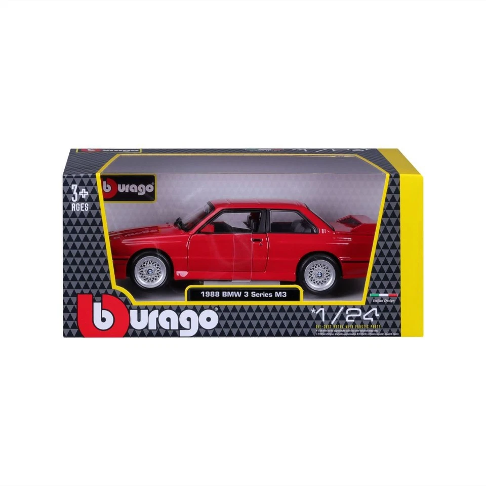 *18-21100 Bburago - BMW M3 e30 (1988), rossa - Scala 1:24 - Immagine 3 di 4