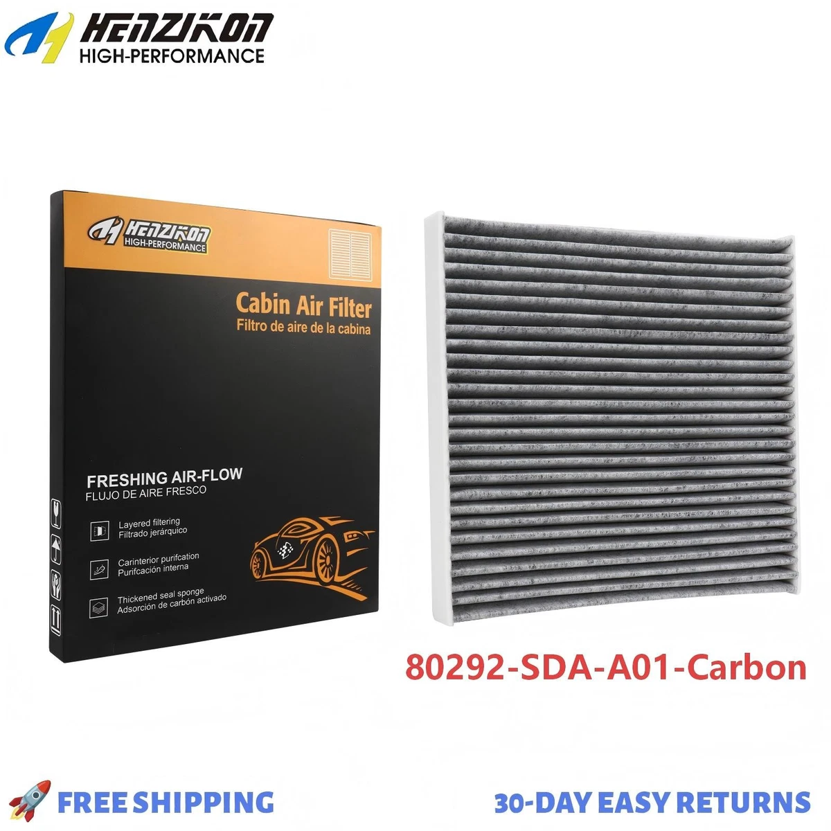High Performance Engine Air Filter – Fits Honda Pilot 2009-2015, Odyssey, Acura MDX – Replaces 17220RGLA00
